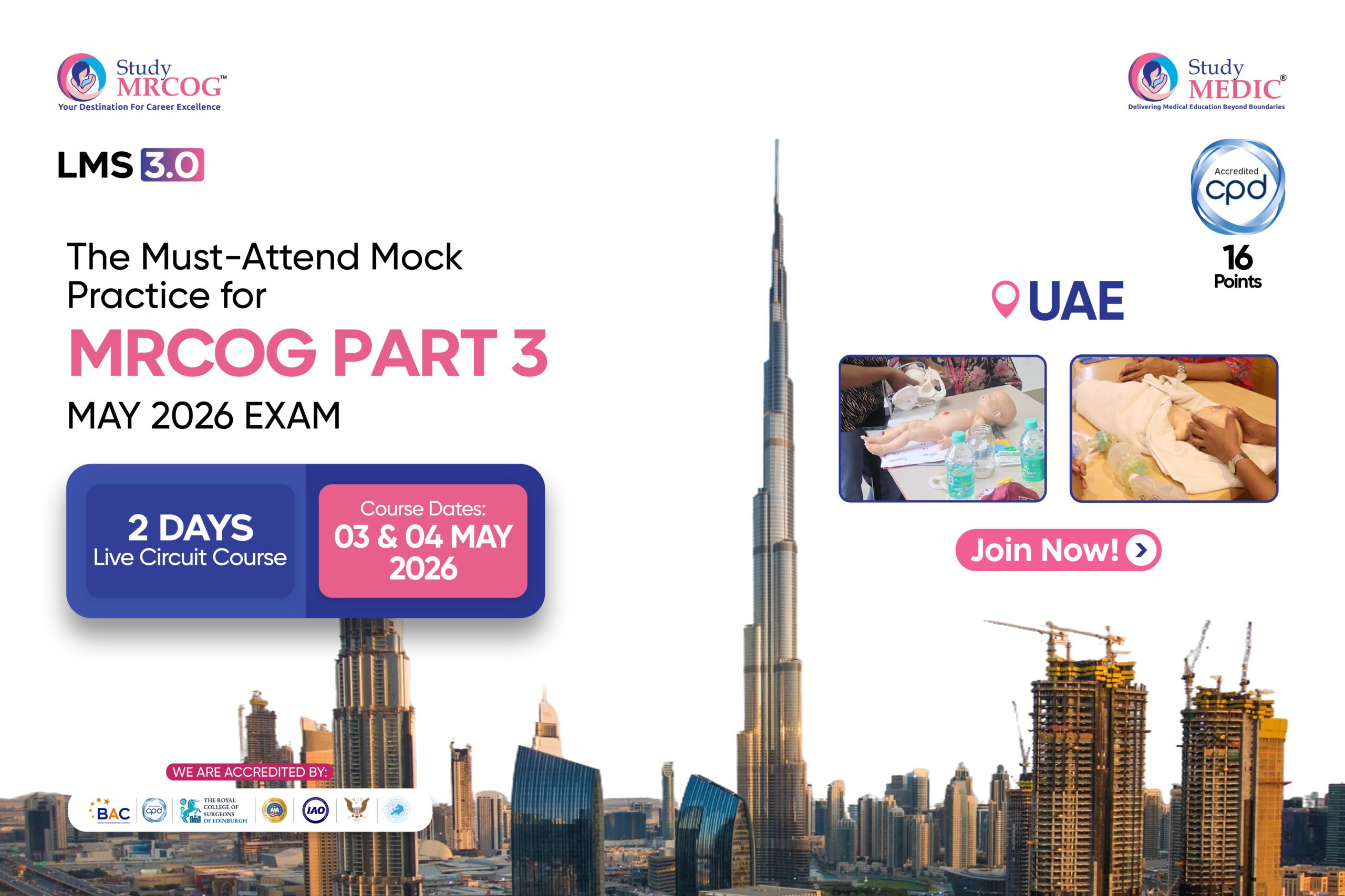 MRCOG Part 3 – 2 Days Live Onsite UAE