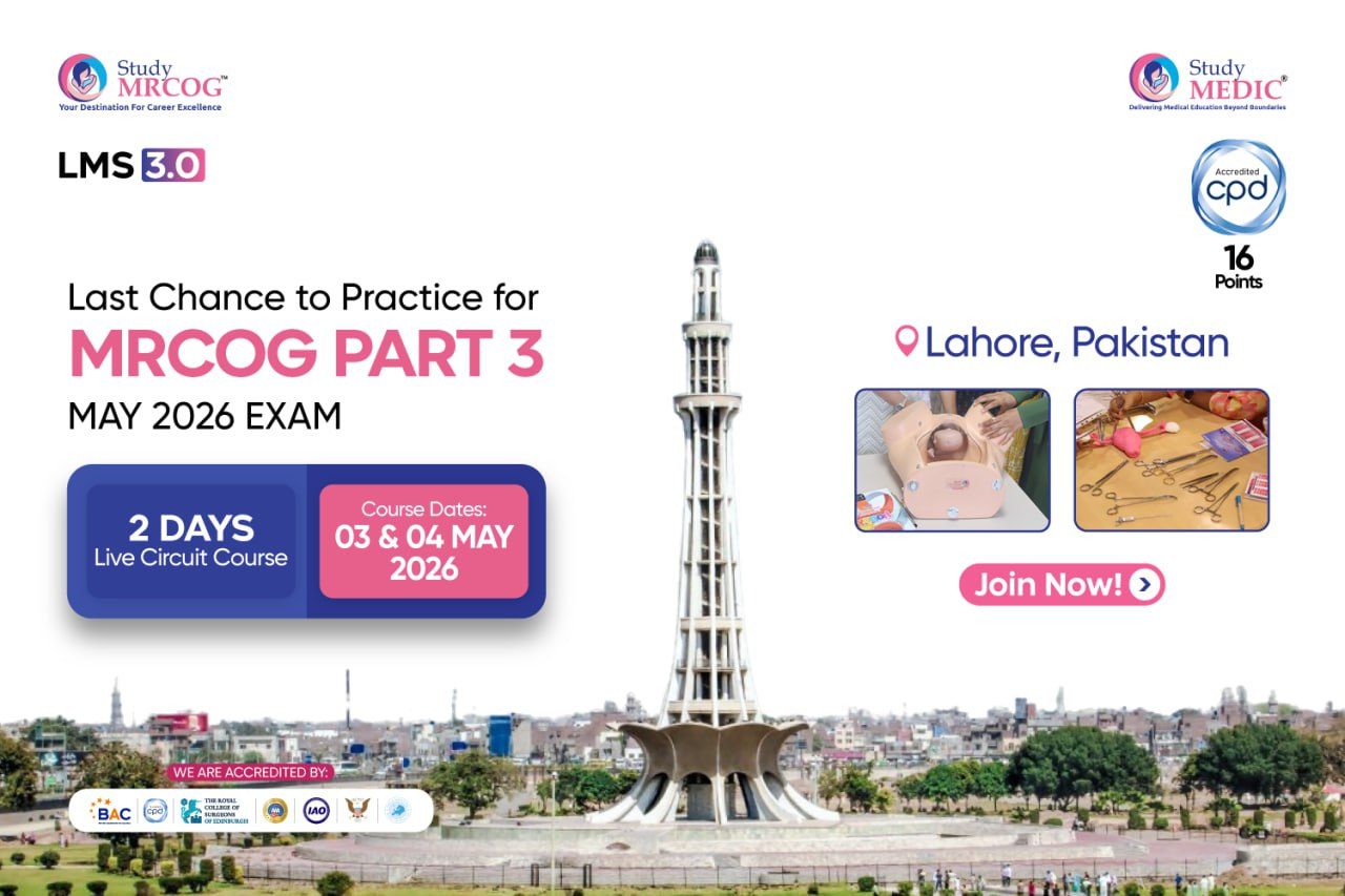 MRCOG Part 3 - 2 Days Live Onsite Lahore