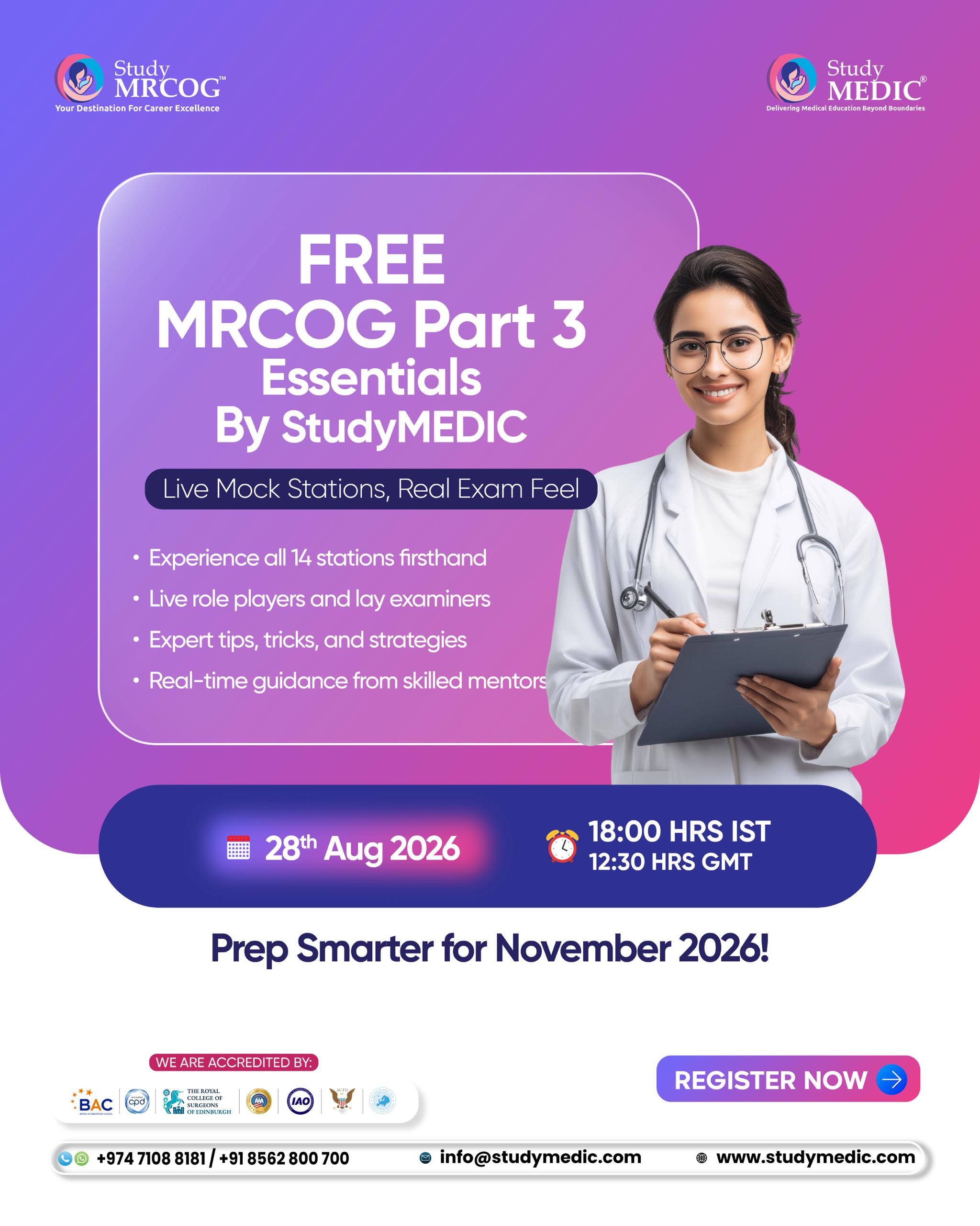 MRCOG Part 1 PowerPrep Session June 2026 flyer